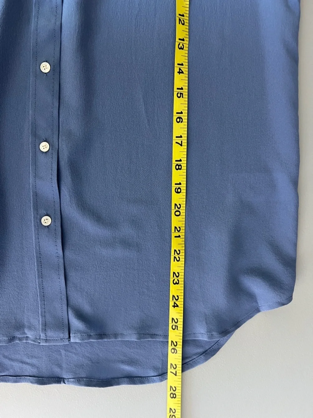 New Everlane THE MUST-HAVE SHIRT IN WASHABLE SILK in French Blue Size 10 - Picture 10 of 12